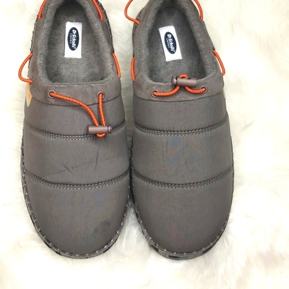 Dr. Scholl's Men's Cozy Bro Grey Nylon Slippers 8M Camo NWT NEW - Picture 6 of 13